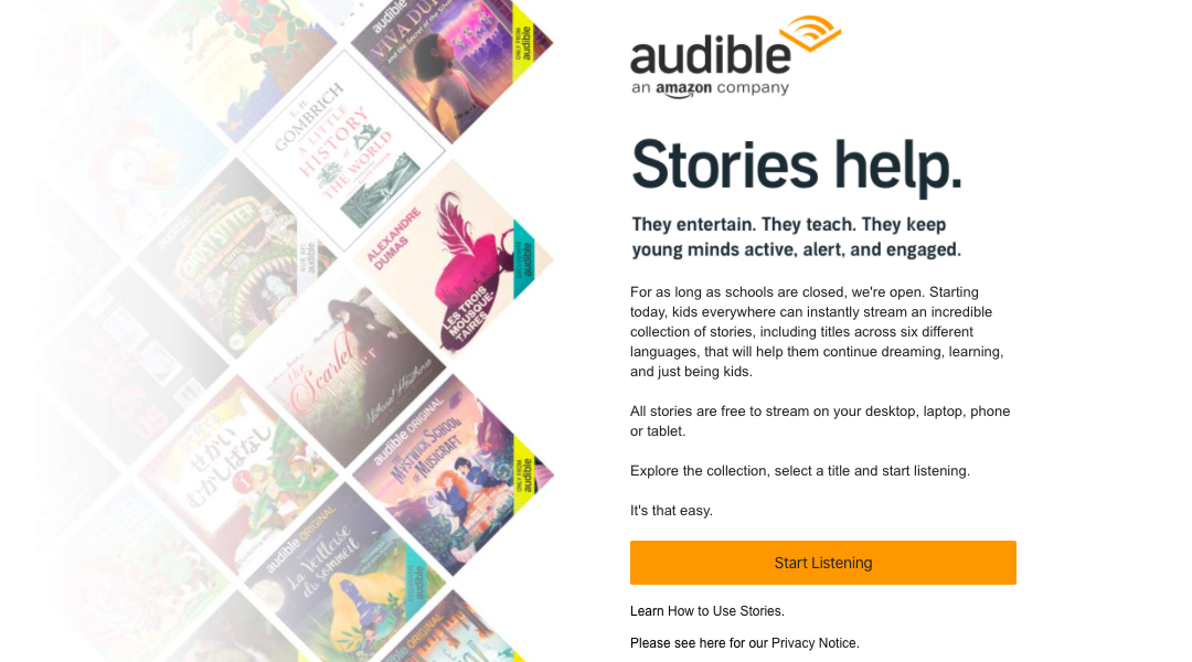 Audible menawarkan buku audio secara percuma sempena pandemik!